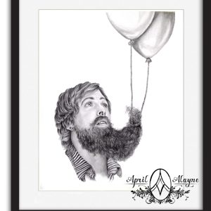 Balloon Beard 8.5x11in Fine Art Print