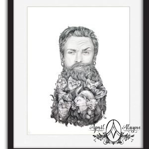 Kitten Beard 8.5 x 11in Fine Art Print