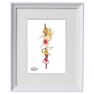 Plump-Kabob 8.5X11in Fine Art Print
