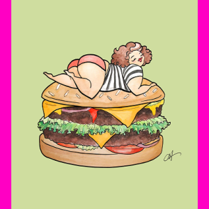 Cheeksburger 8.5X11 in Fine Art Print