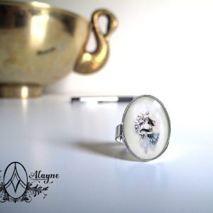 Large Oval Art Ring with "Caitlin"