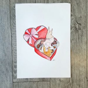 SOLD "Plumpentine" by April Alayne ORIGINAL PAINTING
