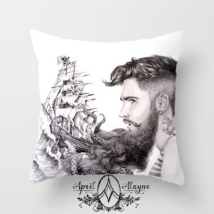 Sailor Beard Accent Pillow