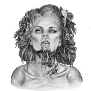 "Zombie" by April Alayne 8.5 x 11 in Fine Art Print