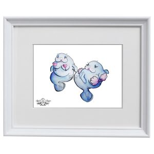 Manatease 8.5X11 Fine Art Print